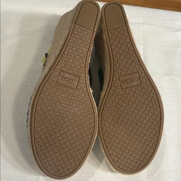 Toms Monica Suede Espadrille Slingback Wedge Sandals Pine Size 8 NWT - Picture 4 of 6